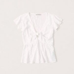 Abercrombie & Fitch White Tie Top